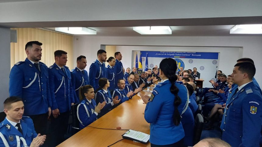 12 jandarmi din Botosani au fost promovati in grad cu ocazia Zilei Jandarmeriei