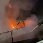 O masina a ars in apropierea Pietei Centrala din Botosani