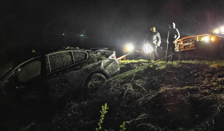 Accident Un sofer din Botosani a rasturnat BMW ul pe drumul national DN 18