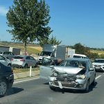 FOTO Accident pe drumul european E 58 la Manastirea Doamnei Doua autoturisme au fost avariate