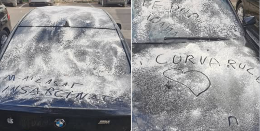 FOTO Cum a descoperit un sofer din Botosani masina sa M ai lasat insarcinata