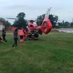 FOTO Elicopterul SMURD solicitat de urgenta la Botosani Un barbat lupta intre viata si moarte dupa un accident