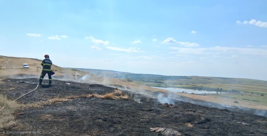 FOTO Incendii la Vorniceni si Manastirea Doamnei Flacarile au distrus hectare intregi de vegetatie