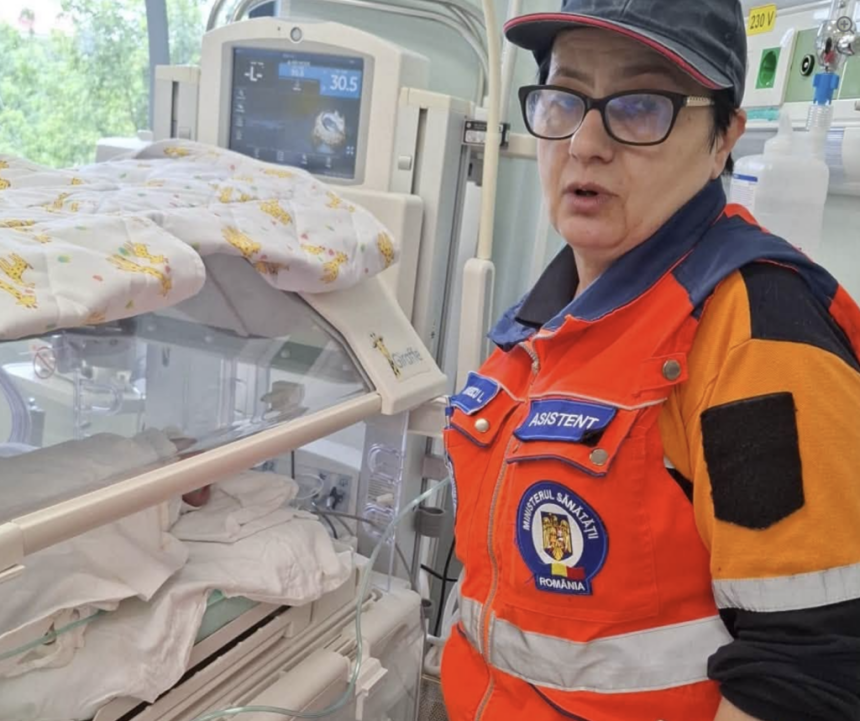 FOTO O femeie din Botosani a nascut astazi in ambulanta fiind la a patra nastere