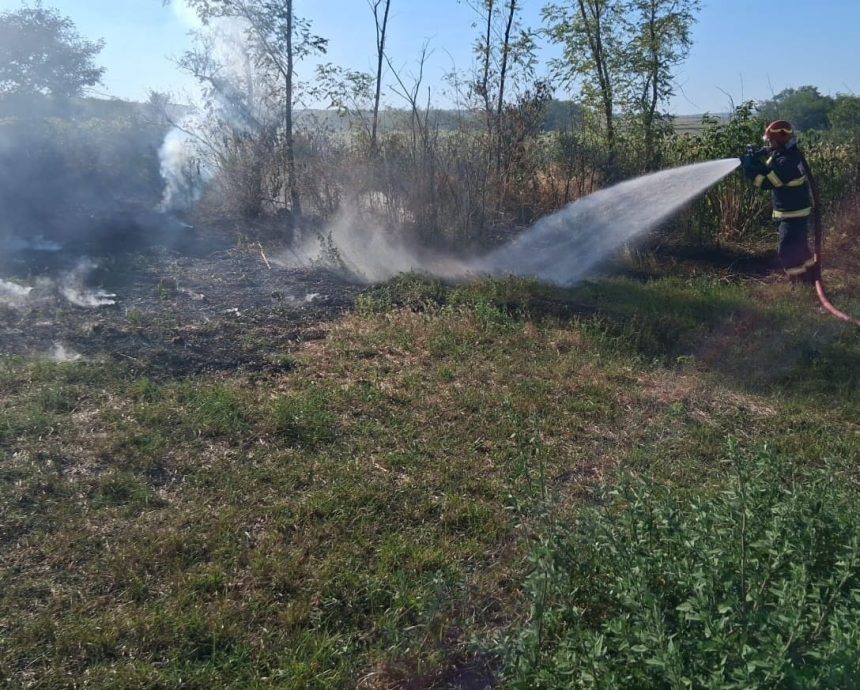 FOTO Trei case salvate de la flacari Incendii in Davidoaia Stefanesti si Saveni