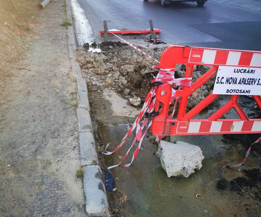O alt avarie pe o strad din Botosani Comunicat al societii Nova Apaserv SA