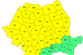 O noua alerta Cod Galben pentru judetul Botosani Va intra in vigoare la ora 1200