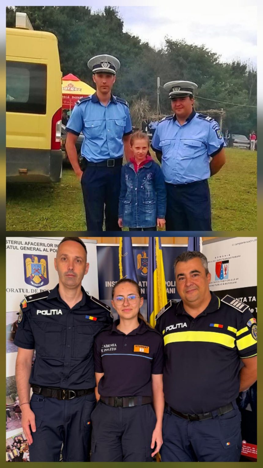 O poza cu doi polititi realizata cand avea 10 ani i a schimbat viata unei tinere din Botosani