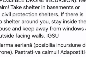 Alertă Ro-Alert la Botoșani, din cauza dronelor