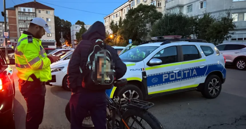 Biciclist din Botoșani, prins beat în trafic. Polițist: Ați consumat ceva!