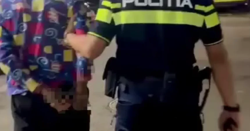Botoșănean reținut de polițiști, ridicat de lângă soția sa