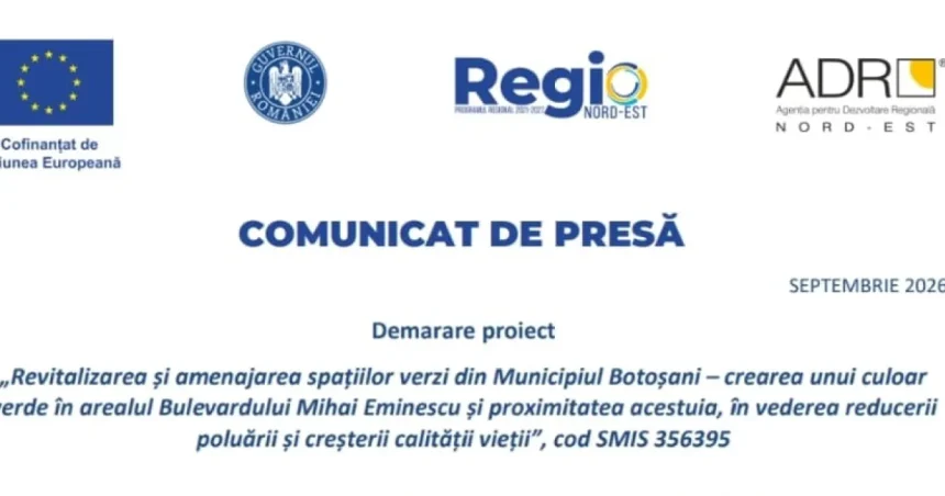 Culoar verde pe Bulevardul Mihai Eminescu din Botoșani pentru reducerea poluării