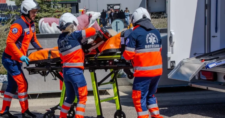 Șofer din Botoșani, rănit în accident de muncă
