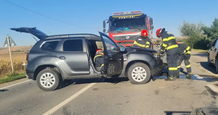 Accident cu victime la Botoșani! Două mașini s-au ciocnit pe drumul european E58