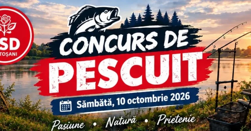 Concurs de pescuit pe râul Prut, organizat de tinerii PSD Botoșani