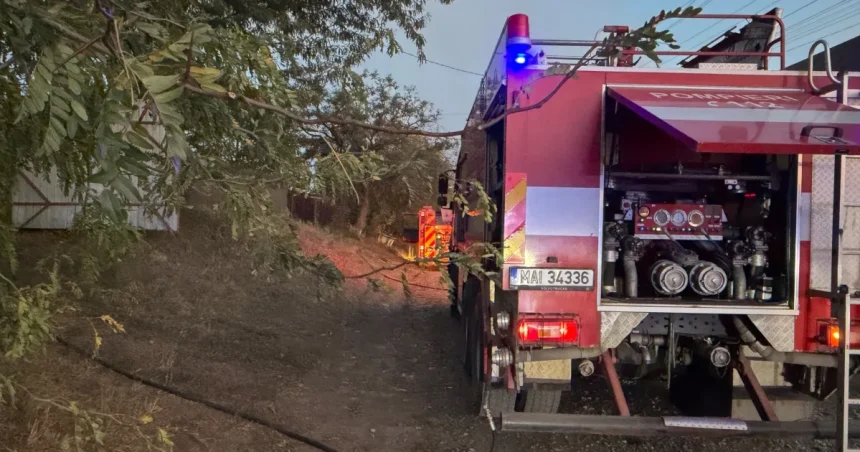 Incendiu în această seară la o locuință din județul Botoșani. Vecinii au sunat la 112